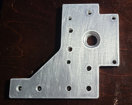 Part cnc with aluminium first cut