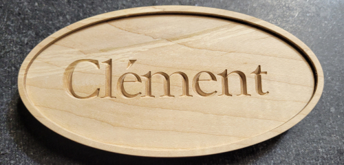 A custom mapple wood sign and letters