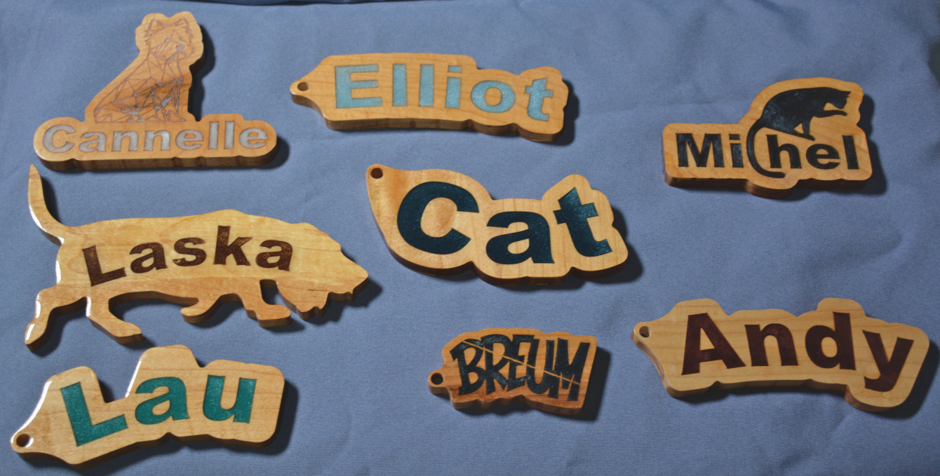 More carving test with text, dog cat